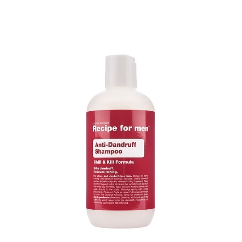 Recipe for men Anti-Dandruff Shampoo,Chill & Kill Formula 250ml(8,3fl.oz.)