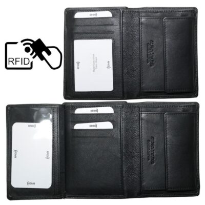 ΔΕΡΜΑΤΙΝΟ ΠΟΡΤΟΦΟΛΙ ALPHA STATUS 10104-0 RFID BLACK