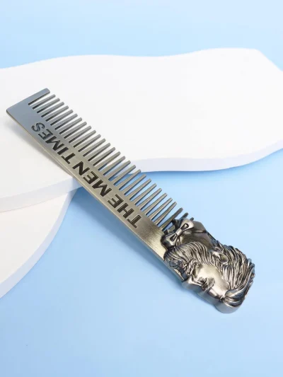 Letter Graphic Beard Comb