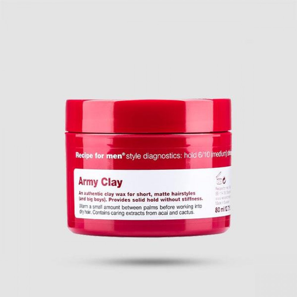 Recipe for men Army Clay Wax 80ml