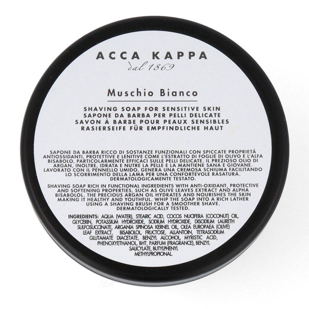 Acca Kappa shaving soap white musk sensitive 200ml