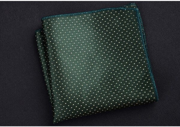 Πράσινο τετράγωνο μαντήλι τσέπης πουά