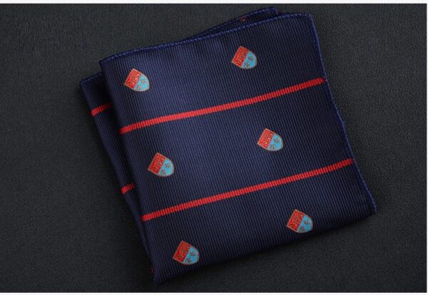 Μπλε ριγέ τετράγωνο μαντήλι τσέπης με σχέδιο