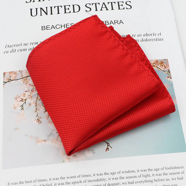 Τετράγωνο μαντήλι τσέπης κόκκινο