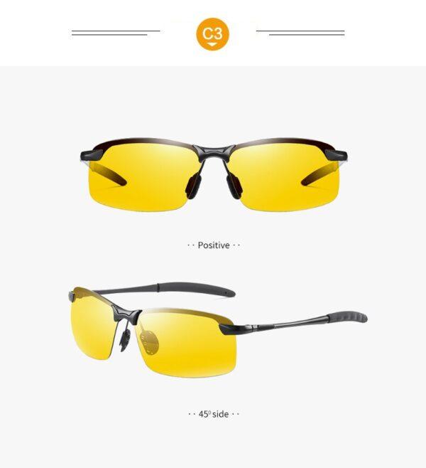Κλασσικά polirized γυαλιά ηλίου με τετράγωνο πλαίσιο Κίτρινα