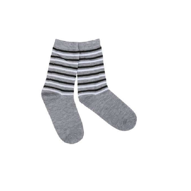 Ανδρικό ζευγάρι κάλτσες γκρι με ασπρόμαυρες ρίγες