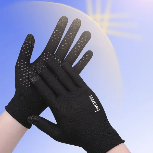 Ανδρικά λεπτά αντιολισθητικά γάντια μαύρα