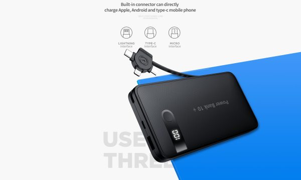 Joyroom Powerbank with 3in1 cable 10000mAh