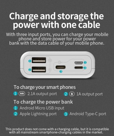 Romoss Powerbank simple 10 10000mAh Λευκό