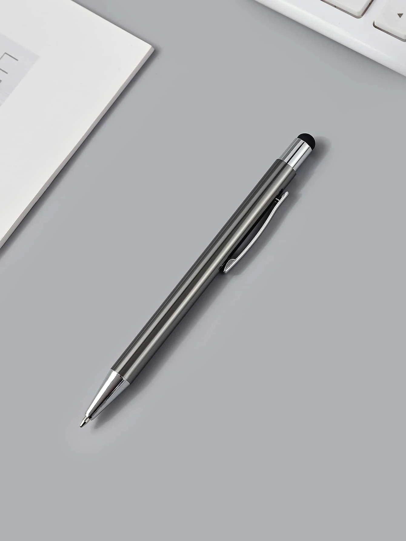 Πολυλειτουργικό μοντέρνο γκρι ασημί στυλό
