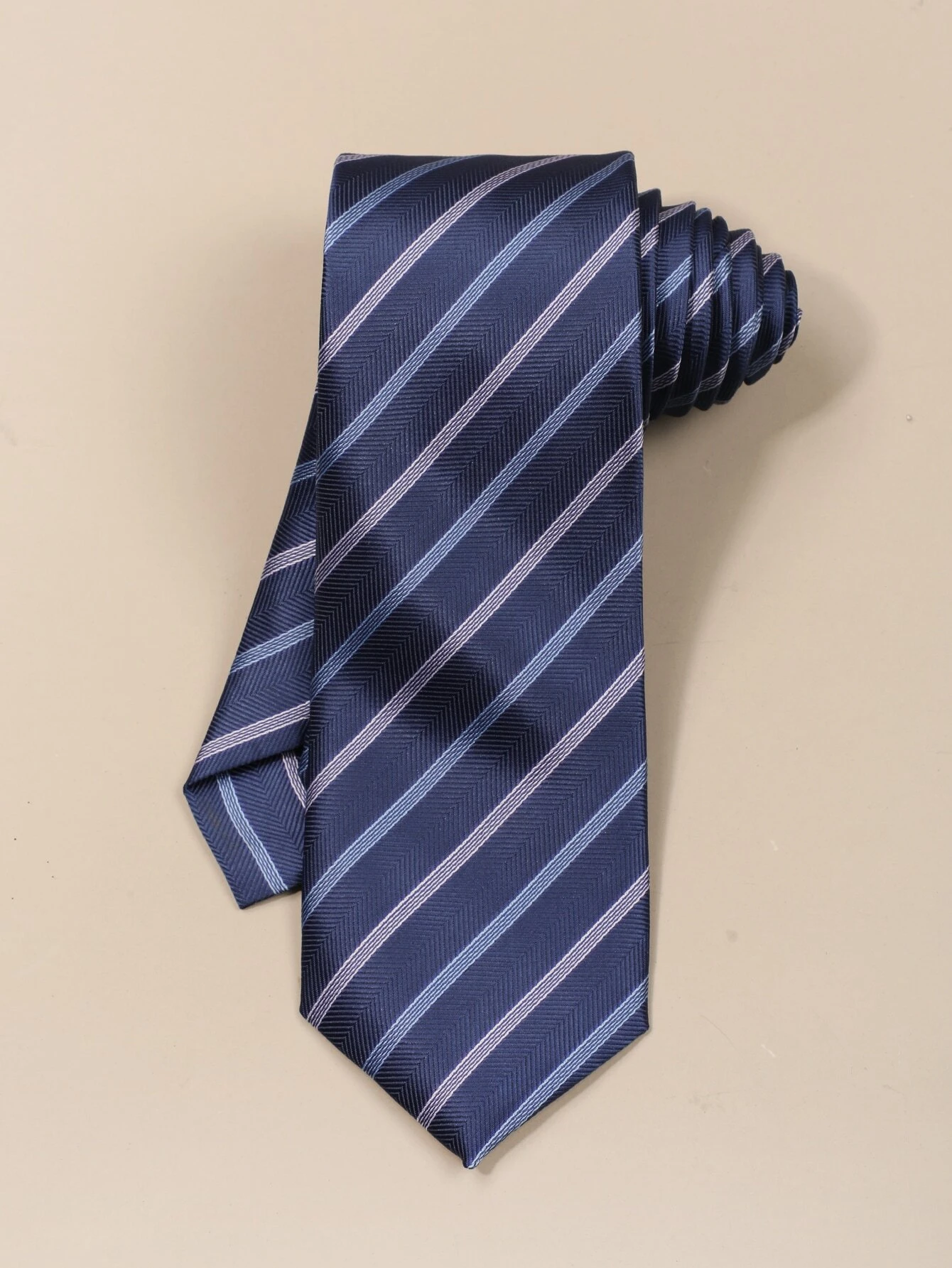Πολυτελής ανδρική γραβάτα μπλε ροζ ριγέ