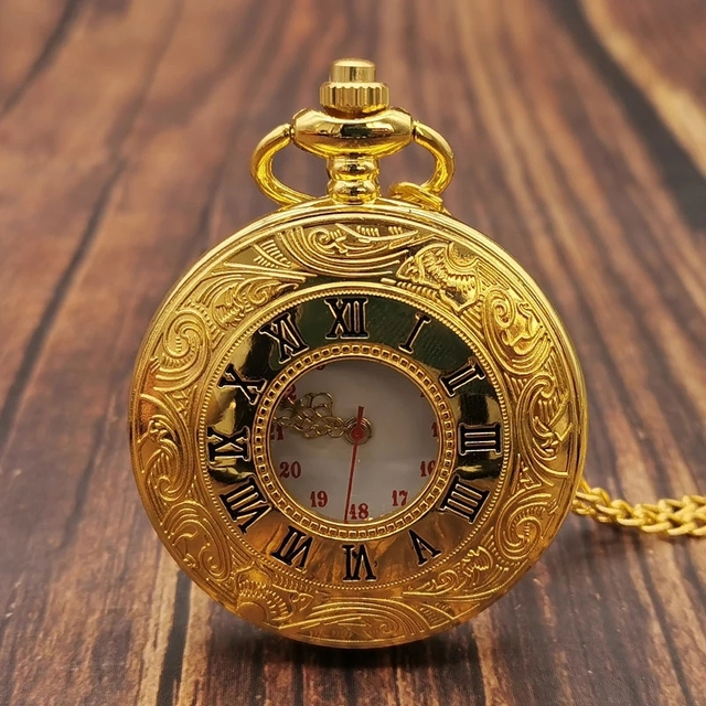 Ανδρικό Vintage Quartz ρολόι τσέπης χρυσό I
