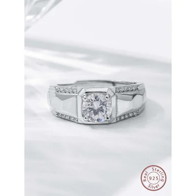 Ανδρικό Ασημένιο δαχτυλίδι Cubic Zirconia S925 III