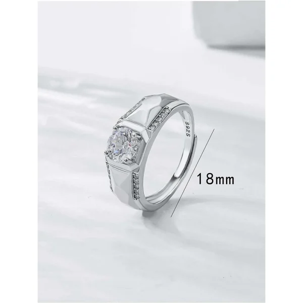 Ανδρικό Ασημένιο δαχτυλίδι Cubic Zirconia S925 III