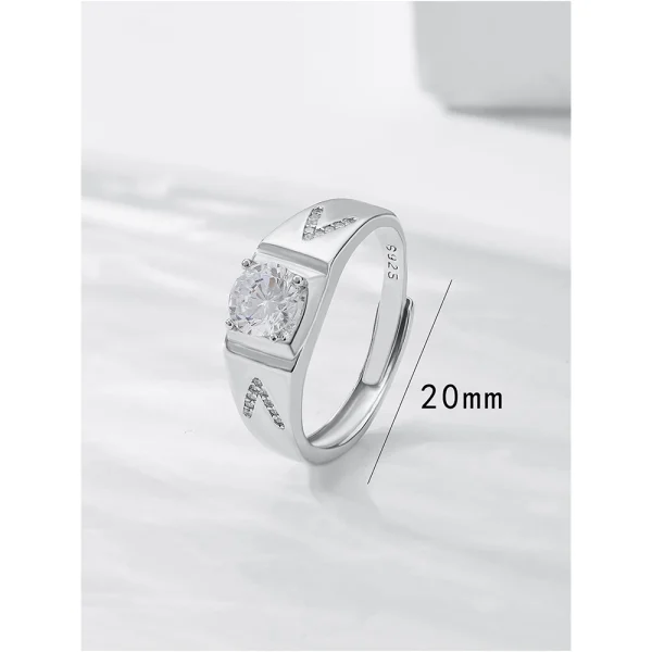 Ανδρικό Ασημένιο δαχτυλίδι Cubic Zirconia S925 II