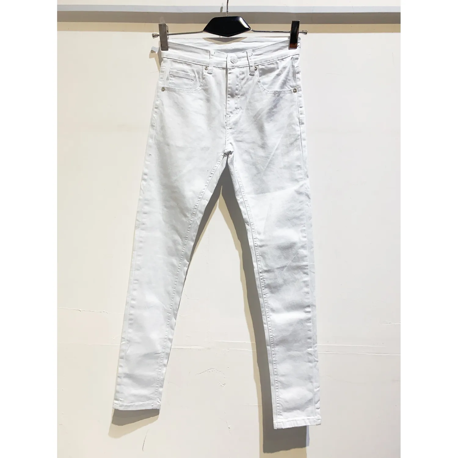Ανδρικό jean παντελόνι λευκό slim