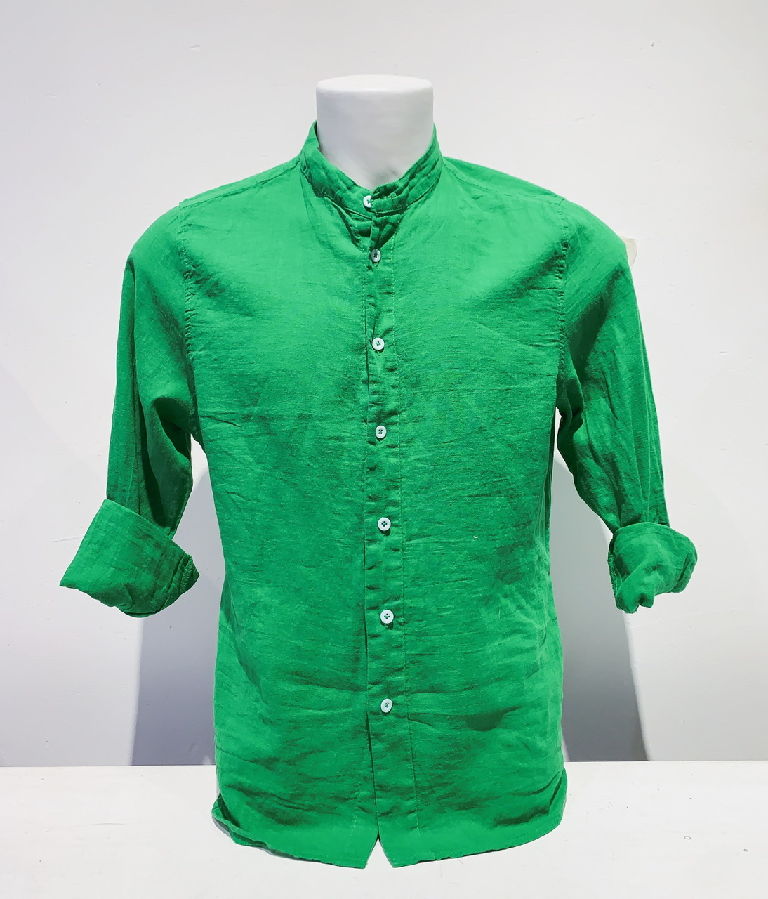 Ανδρικό μακρυμάνικο πουκάμισο λινό πράσινο
