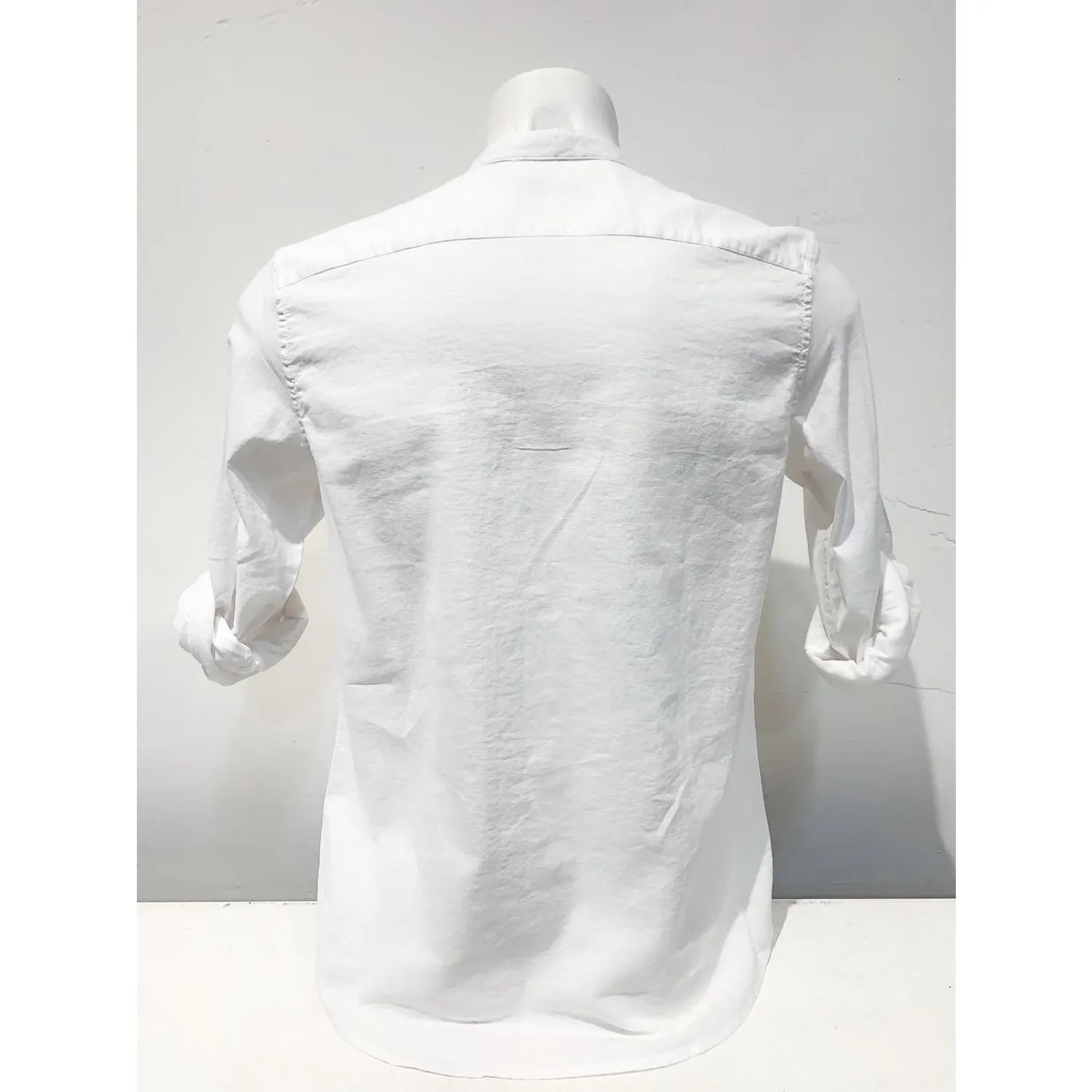 Ανδρικό μακρυμάνικο πουκάμισο λινό λευκό