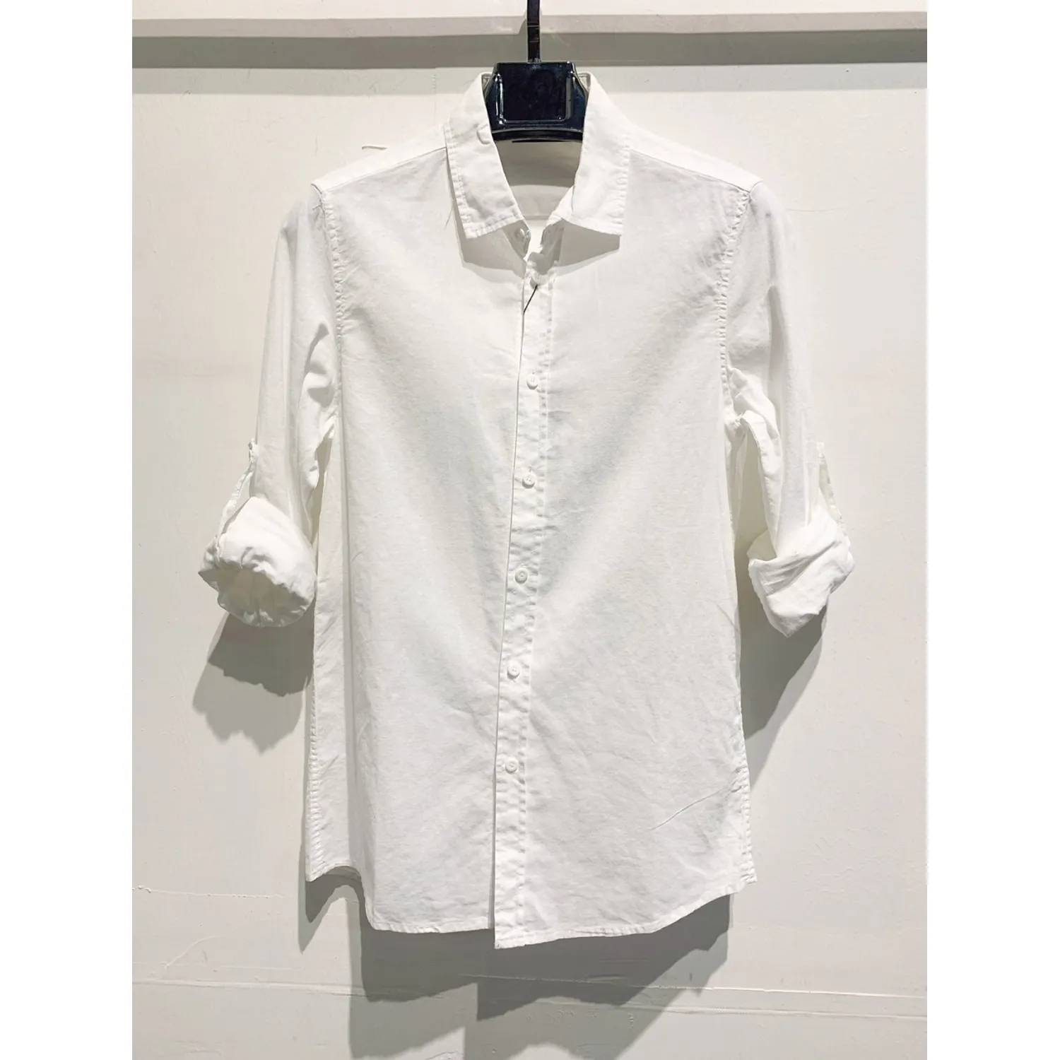 Ανδρικό μακρυμάνικο πουκάμισο λινό λευκό Ι