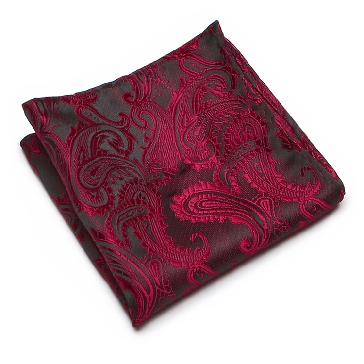 Retro vintage μαντήλι τσέπης κόκκινο σκούρο