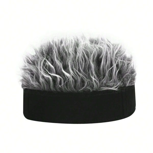 Μαύρο πλεκτό καπέλο funny hair