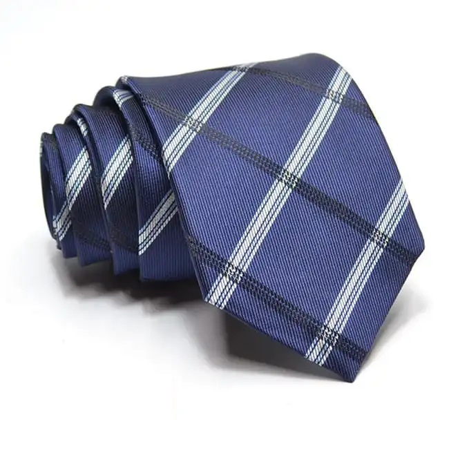 Επίσημη γραβάτα μπλε με λευκή ρίγα