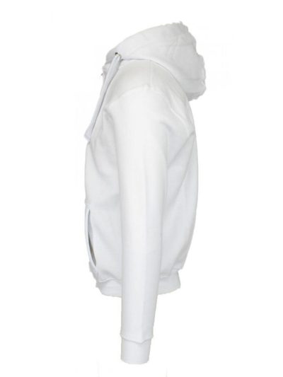Ανδρικό φούτερ ζακέτα με κουκούλα άσπρη