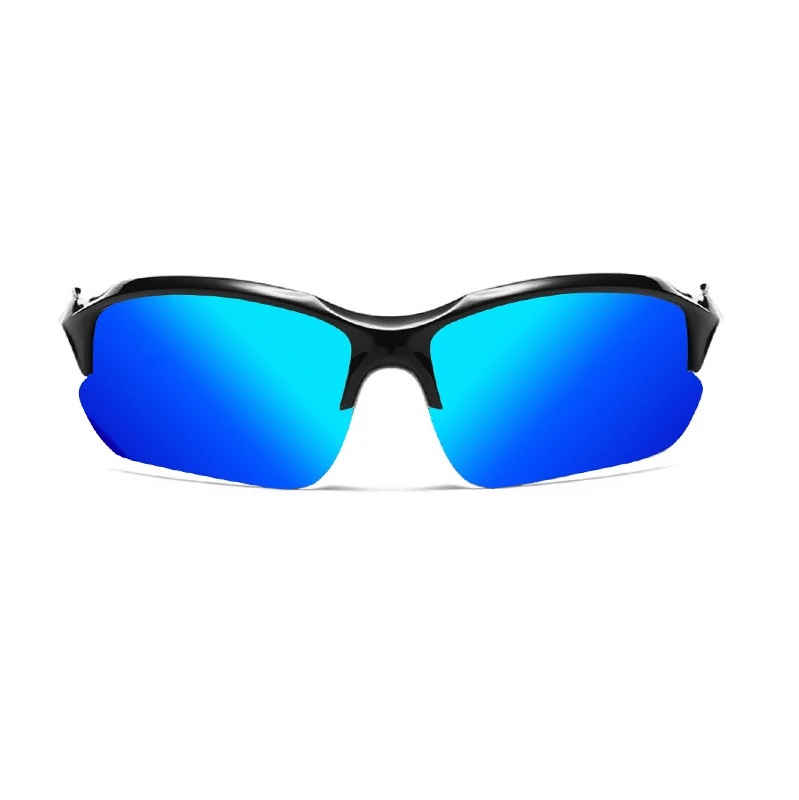 Γυαλιά ηλίου ποδηλασίας μαύρο με μπλε φακό