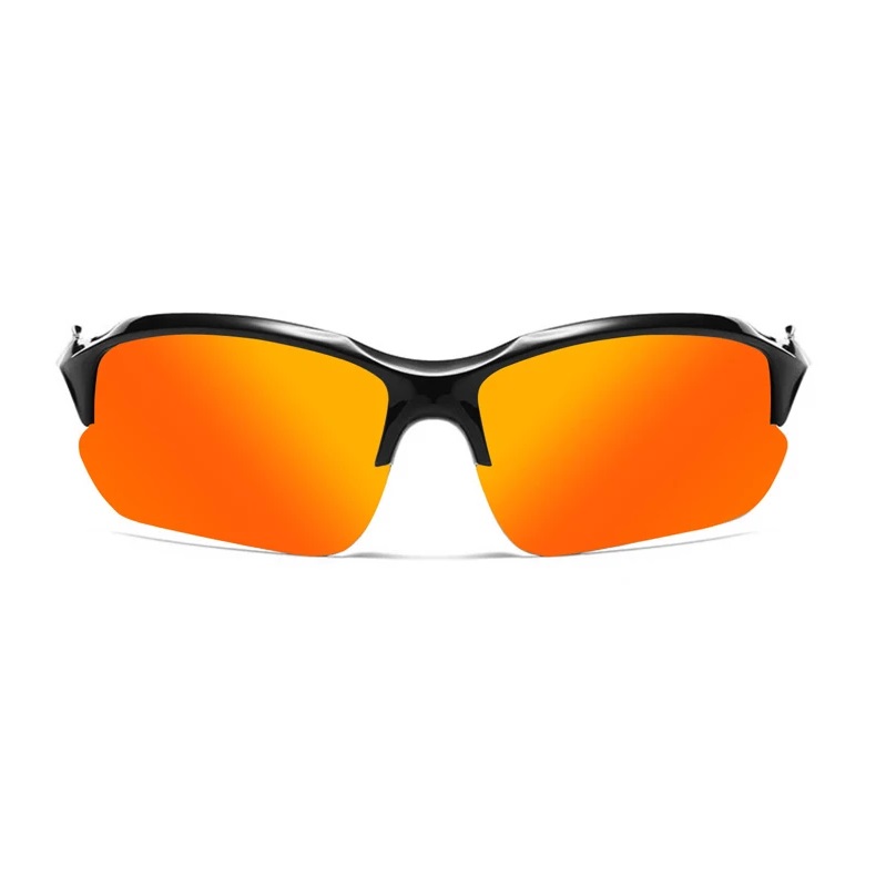 Γυαλιά ηλίου ποδηλασίας μαύρο με πορτοκαλί φακό