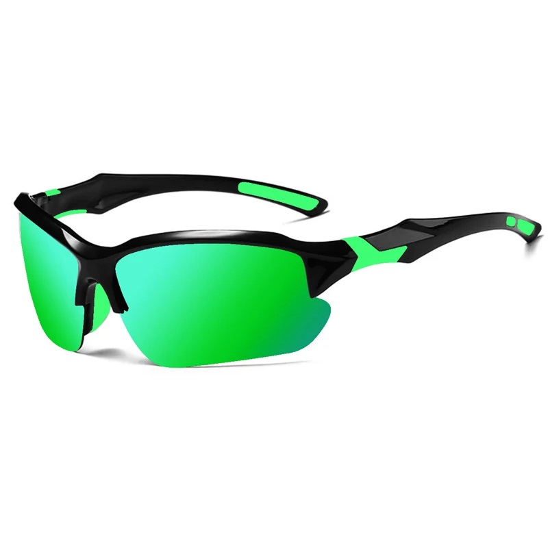 Γυαλιά ηλίου ποδηλασίας μαύρο με πράσινο φακό