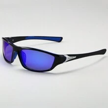 Μοντέρνα αντιανεμικά γυαλιά ηλίου polarized -μπλε φακός
