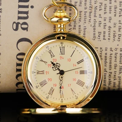 Ανδρικό Vintage Quartz ρολόι τσέπης χρυσό 