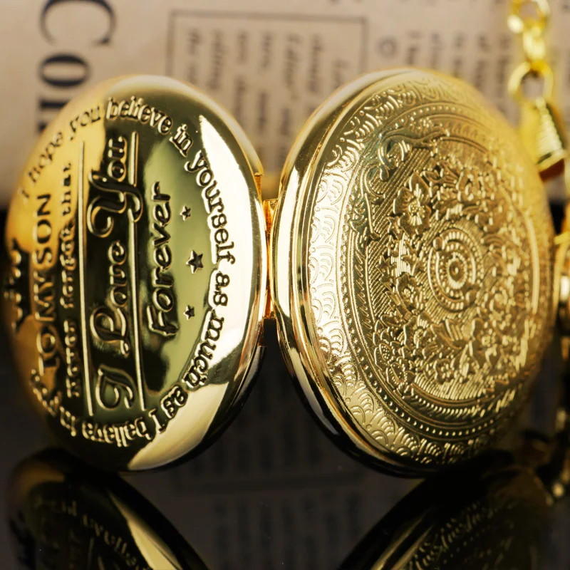 Ανδρικό Vintage Quartz ρολόι τσέπης χρυσό 