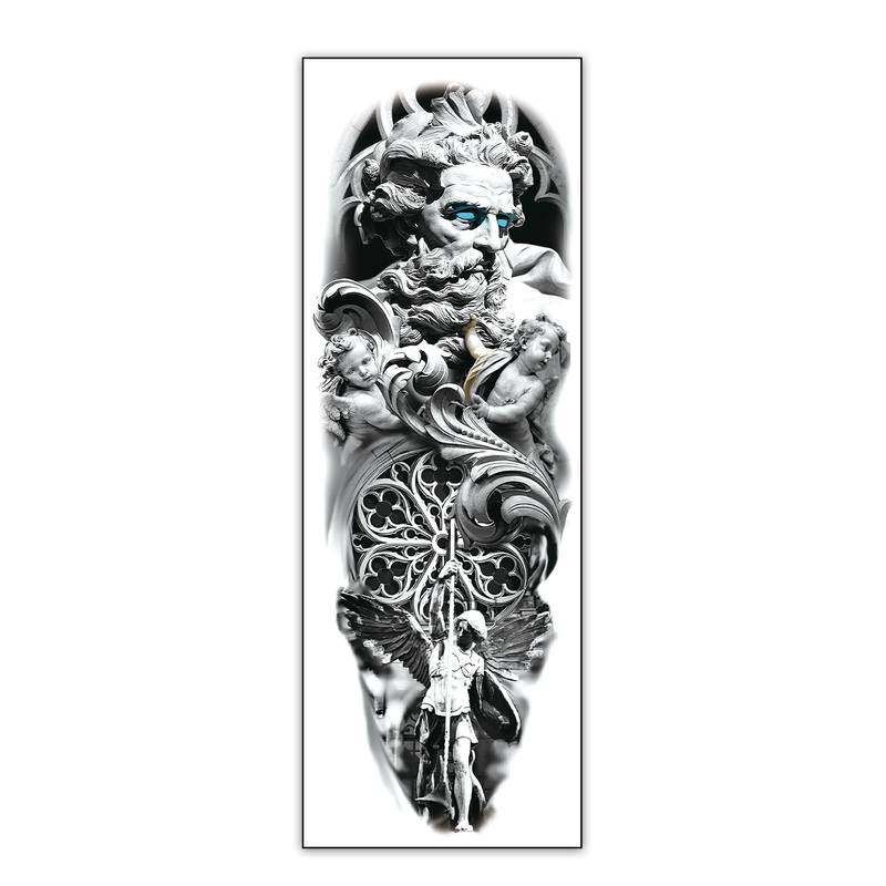 Ανδρικό αδιάβροχο προσωρινό τατουάζ Αγάλματα