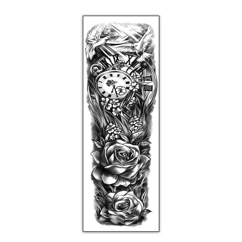 Ανδρικό αδιάβροχο προσωρινό τατουάζ dove-rose