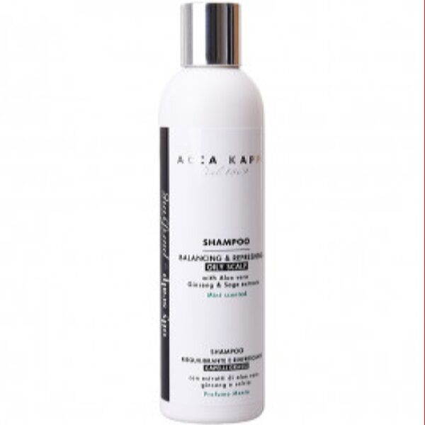 Acca Kappa shampoo balancing & refreshing oily scalp with Aloe vera,ginseng & sage extracts 250ml(8,25fl.oz.)