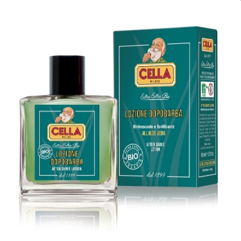 Cella Milano after shave lotion bio/organic with aloe vera (sensitive skin) 100ml(3.5fl.oz.)