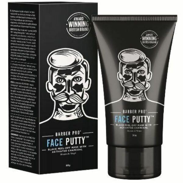 BARBER PRO FACE PUTTY Black Peel-Off Mask (90G TUBE)