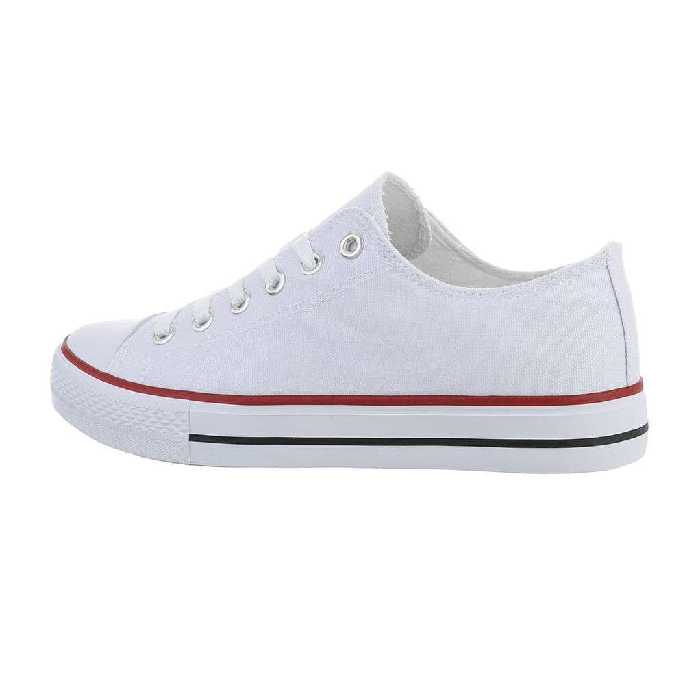 Ανδρικά Sneakers Λευκό χρώμα κόκκινη ρίγα