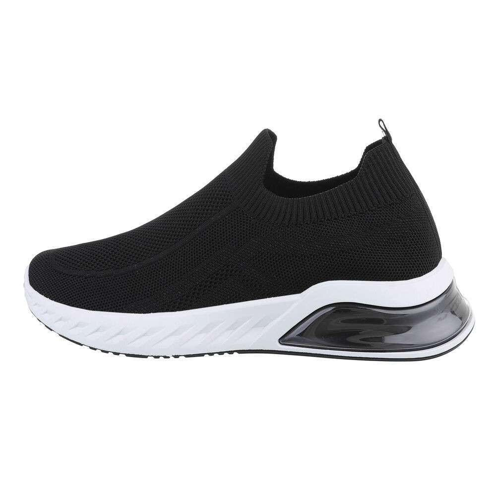 Ανδρικά Sneakers Μαύρο-Ασπρο χρώμα Flat