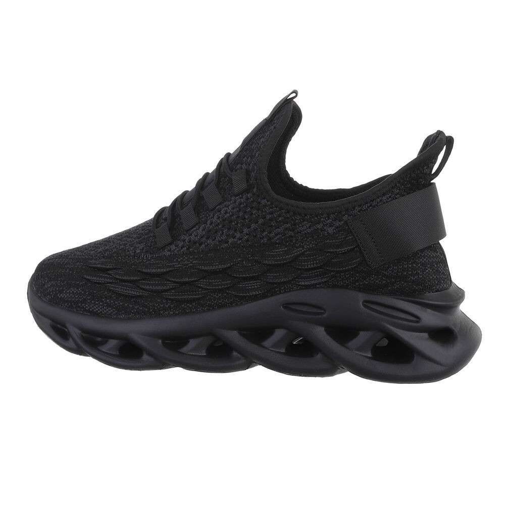 Ανδρικά Sneakers Μαύρο χρώμα Πλατφορμα Flat